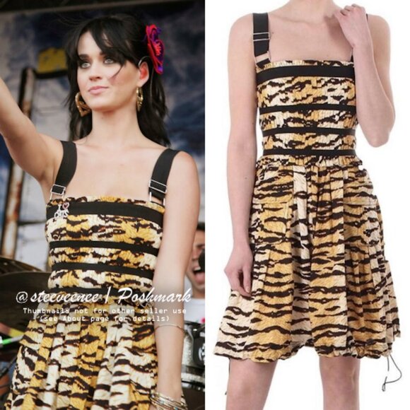 D&G Tiger Print Dress ASO Sharpay Evans & Katy Perry - Picture 5 of 12